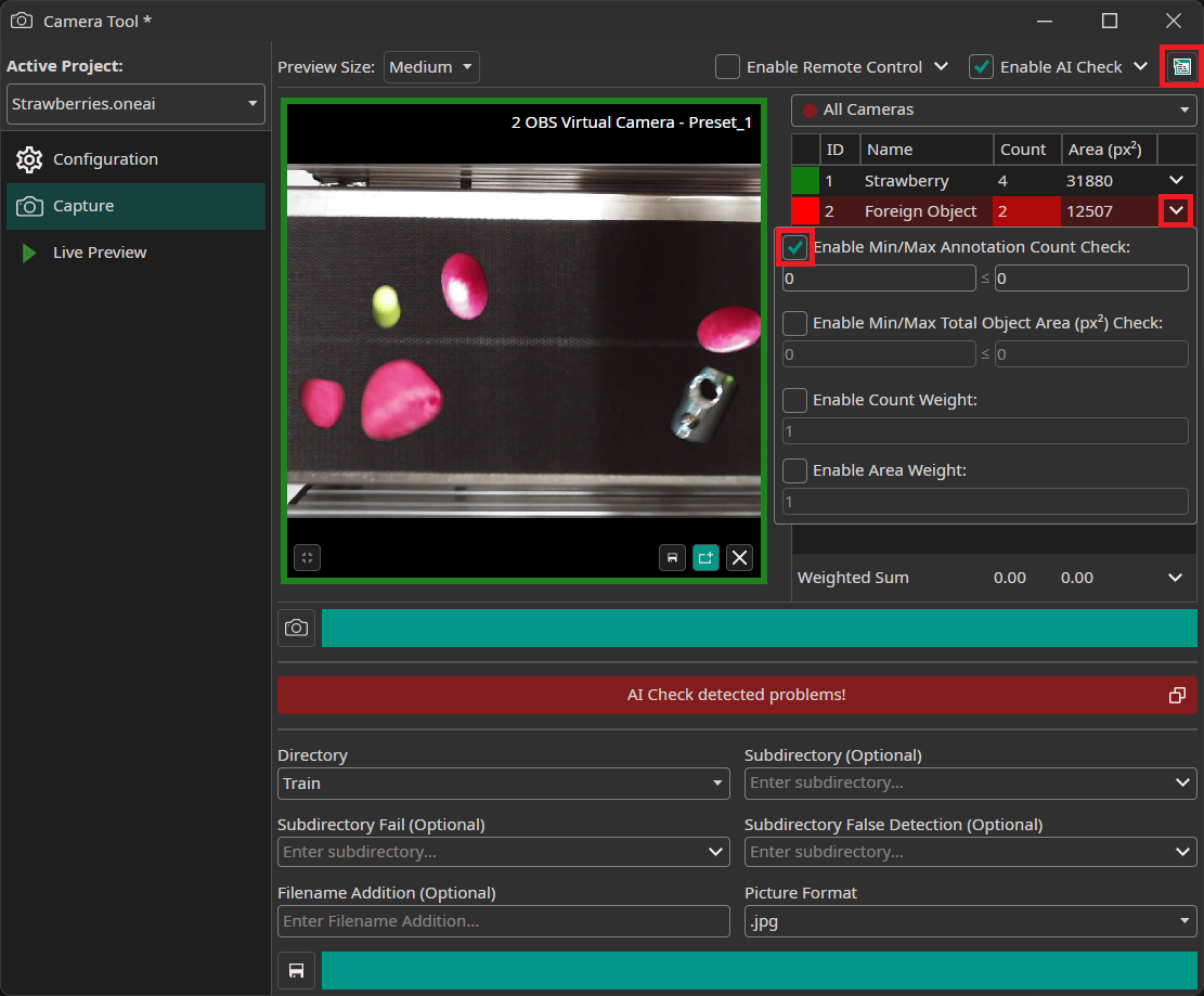capture AI check rules